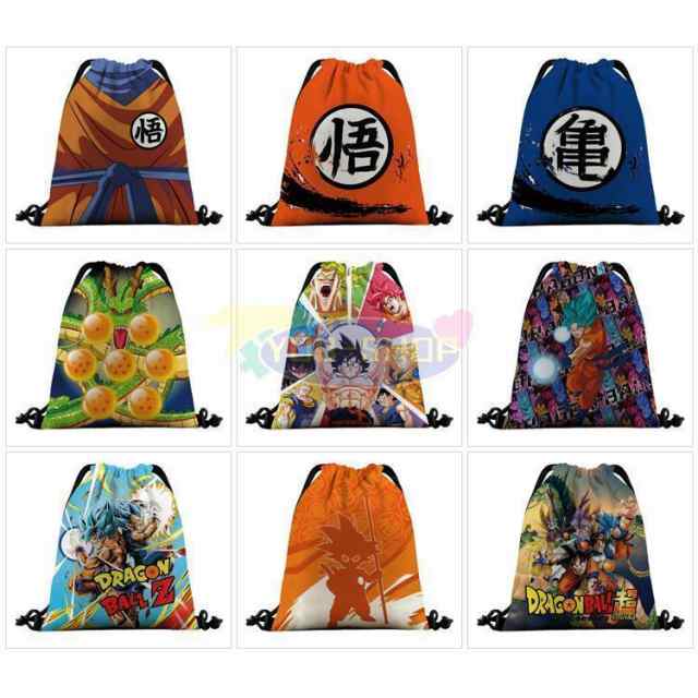 Dragon Ball ドラゴンボール 柄 巾着袋 おしゃれ 巾着袋 大 横32cm×縦39cm 体操服袋 大人用 子供用 上履き入れ コップ袋 給食袋 通園 通学