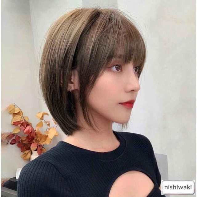 自然な人毛100%フルウィッグ レディース人毛ウィッグ ボブ ショート セミロング 女性 医療用 かつら デイリー イメチェン ファッションウ